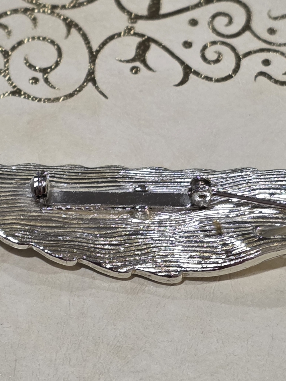 Vintage Silver-tone Feather Brooch - Picture 3 of 4
